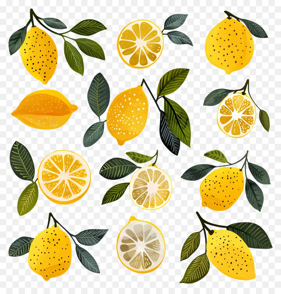 Lemon，Irisan Lemon PNG
