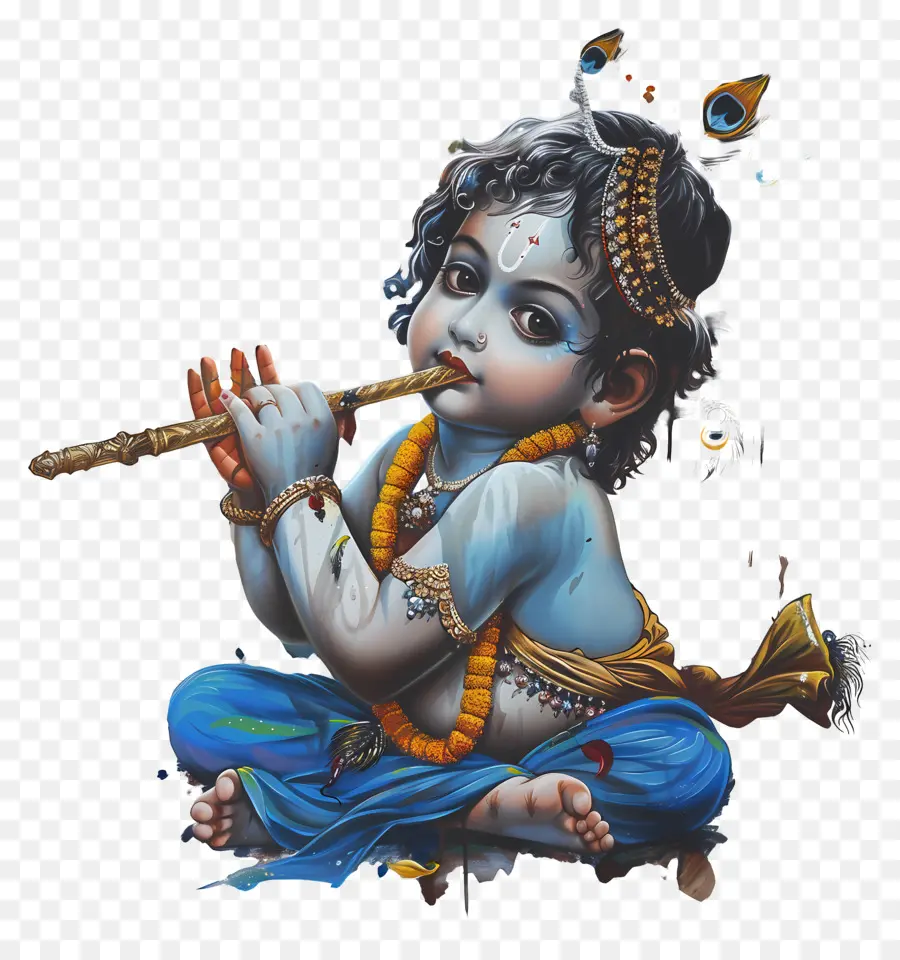 Krishna Janmashtami，Sayang Krishna PNG