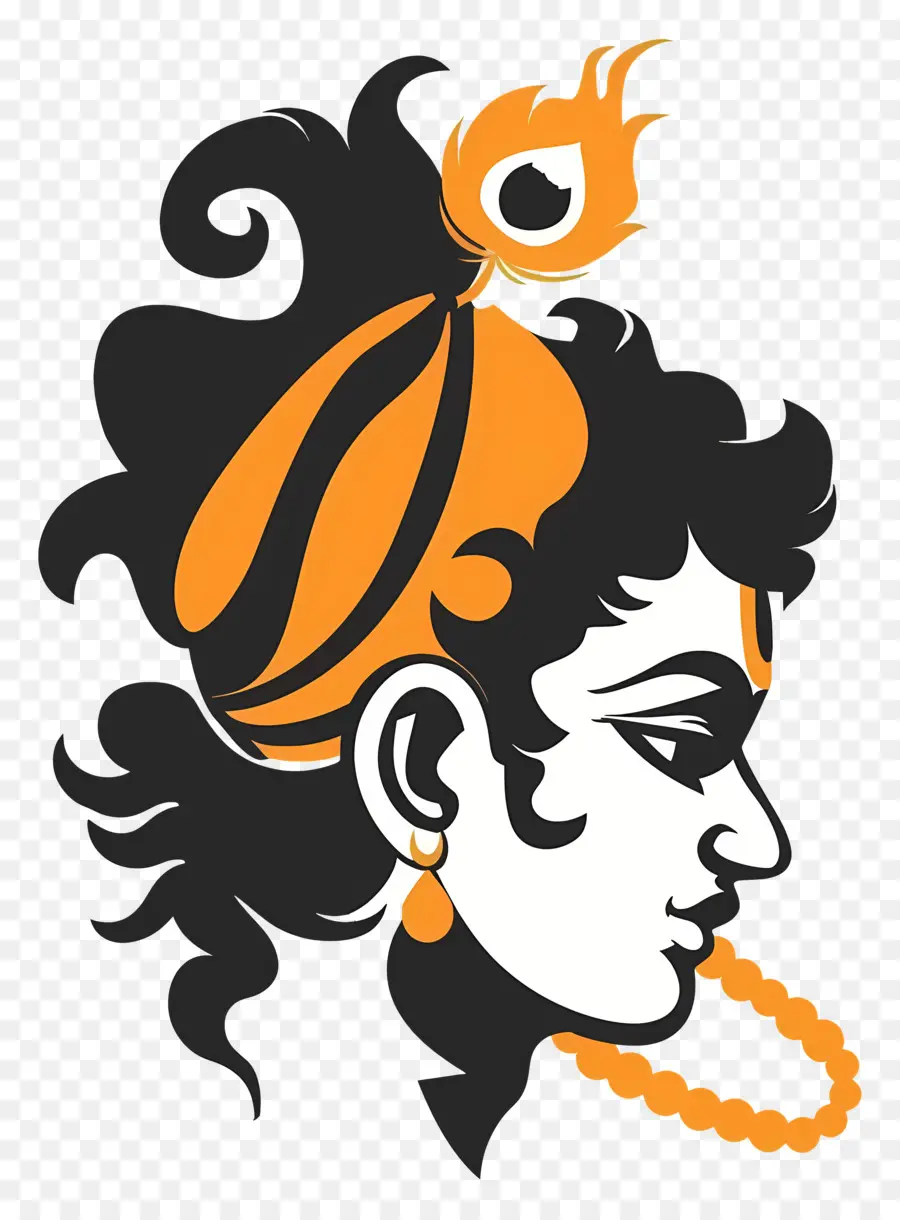 Krishna Janmashtami，Siluet Kresna PNG