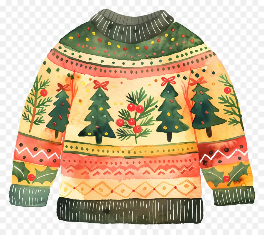 Jelek Natal Sweater，Sweater Natal PNG