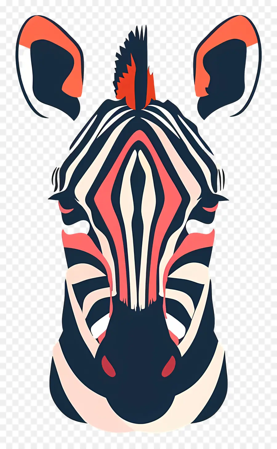 Zebra Kepala，Profil Hewan PNG