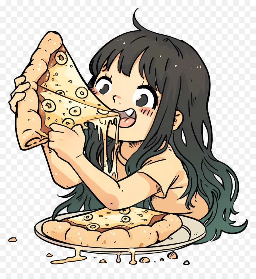 Pizza，Gadis PNG