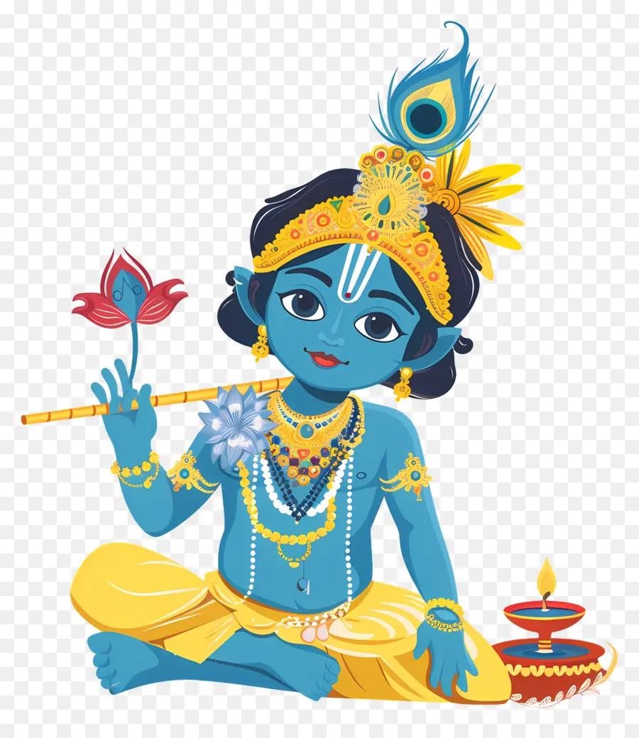 Krishna Janmashtami，Dewa Berkulit Biru PNG