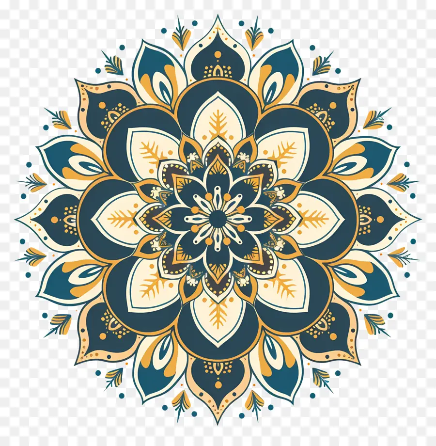 Mandala Mewah，Mandala Berwarna Warni PNG