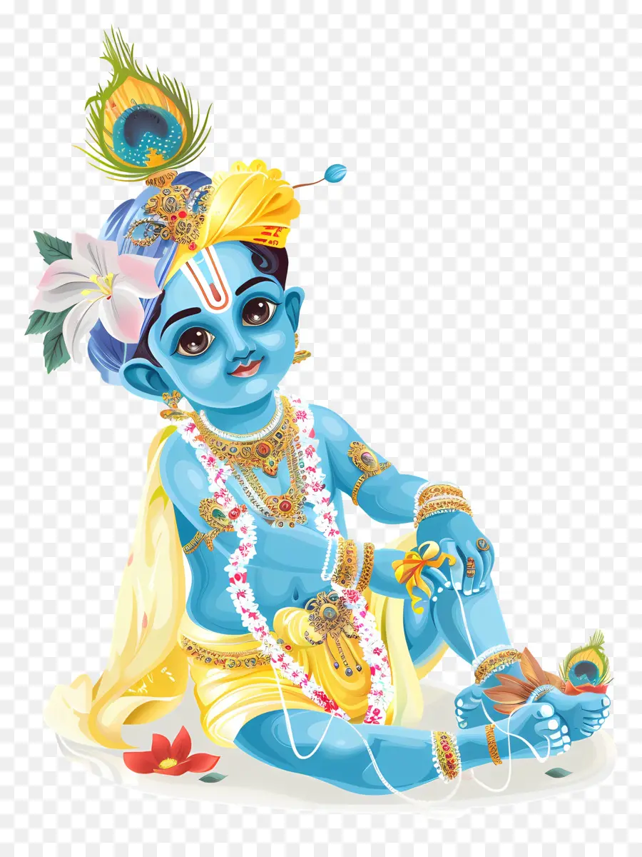 Krishna Janmashtami，Sayang Krishna PNG