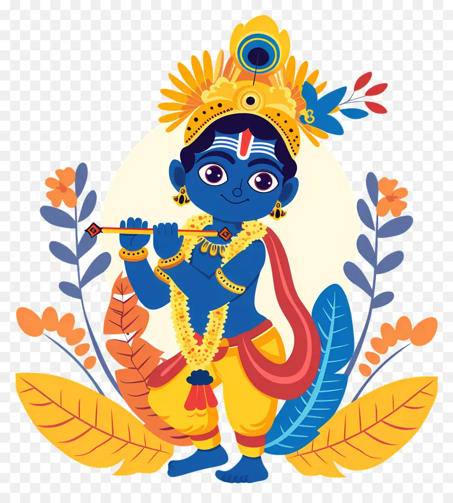 Krishna Janmashtami，Sayang Krishna PNG