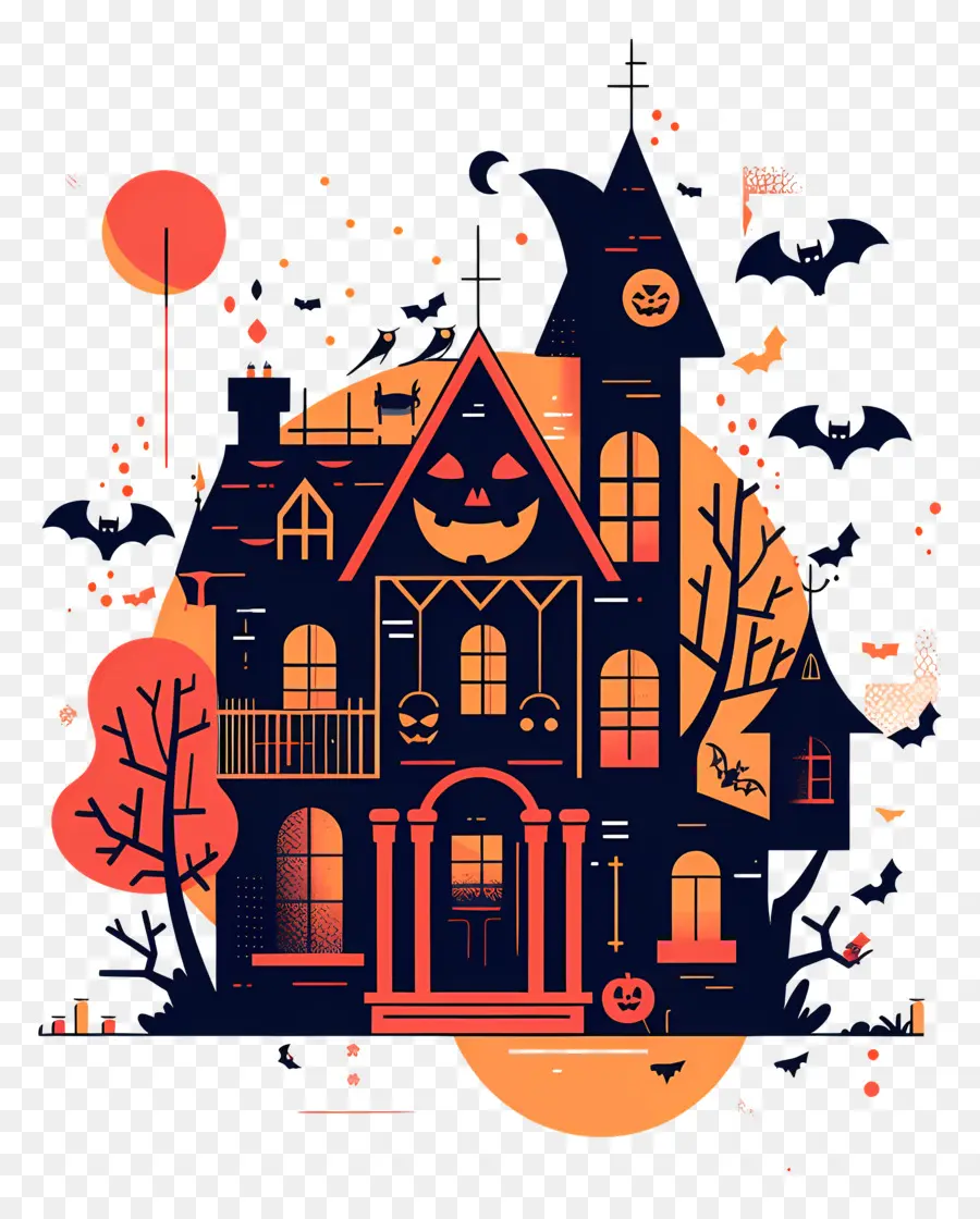 Rumah Halloween，Rumah Berhantu PNG