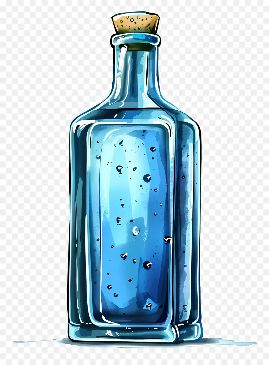 Botol，Botol Biru PNG