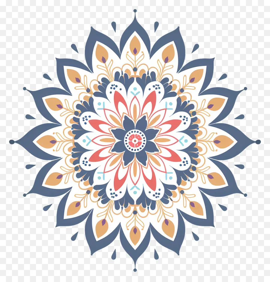 Mandala Mewah，Mandala Berwarna Warni PNG