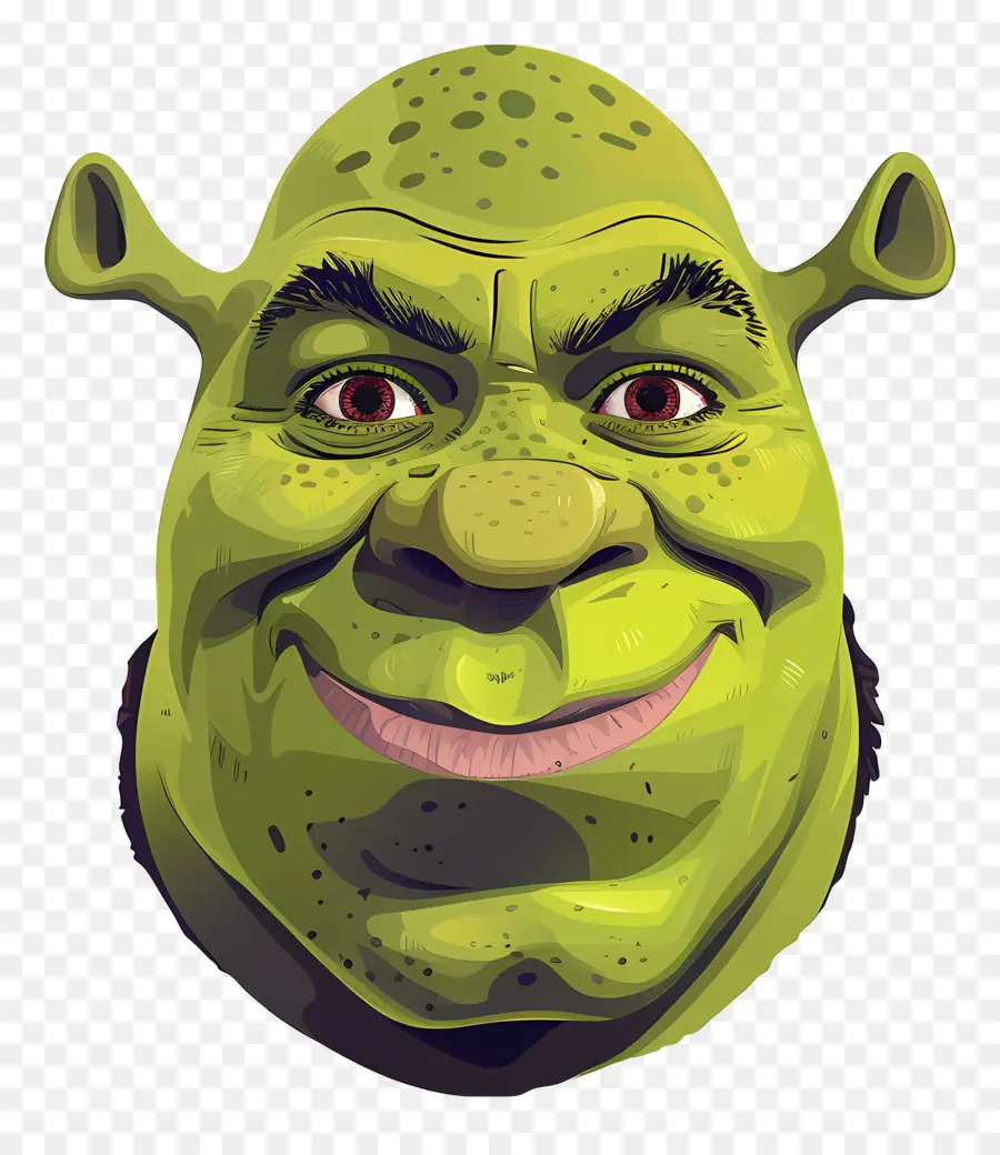 Kepala Shrek，Raksasa Hijau PNG