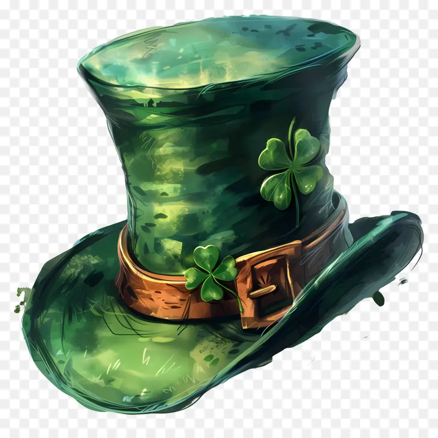 Topi Leprechaun，Topi Hijau PNG