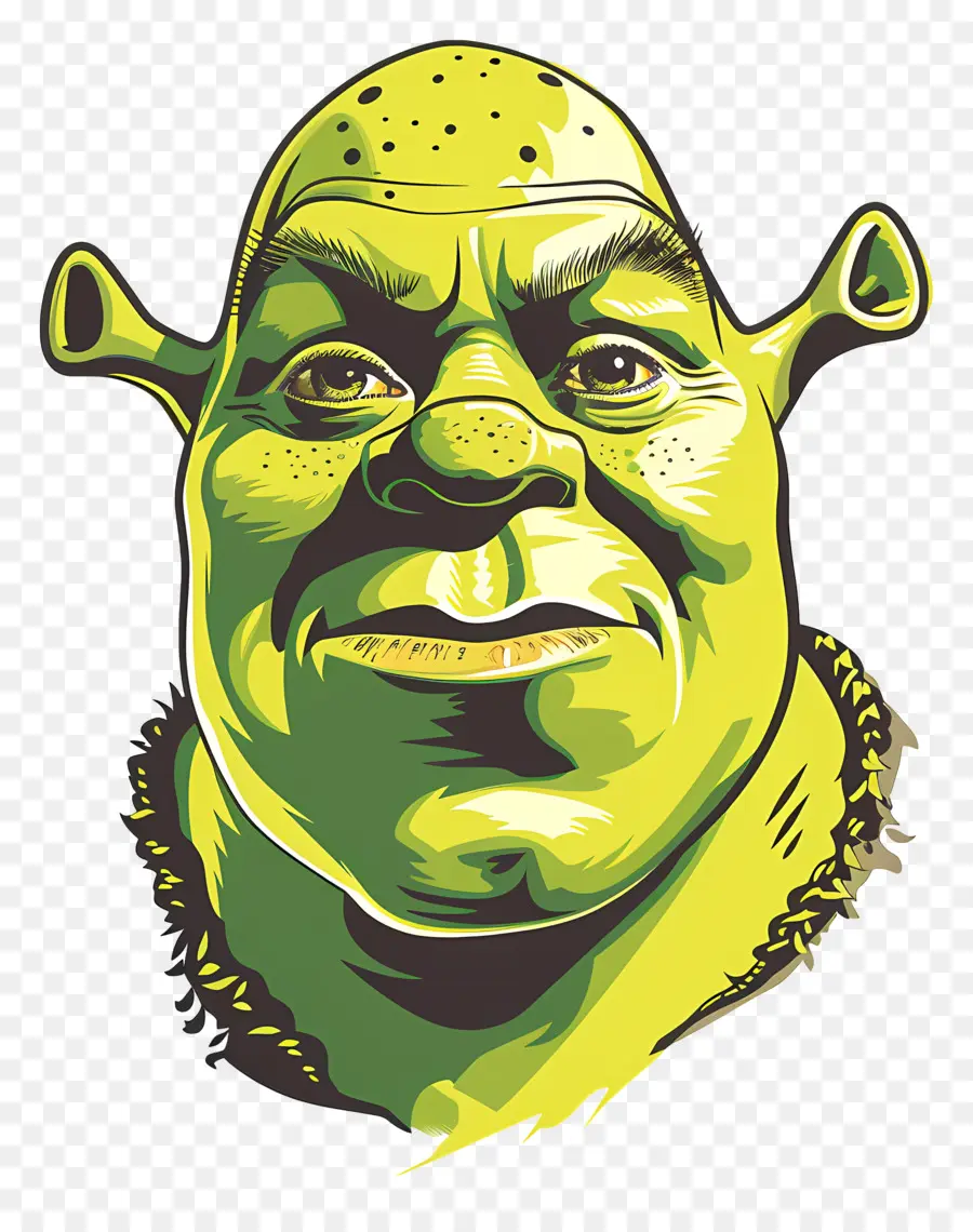 Kepala Shrek，Raksasa Hijau PNG