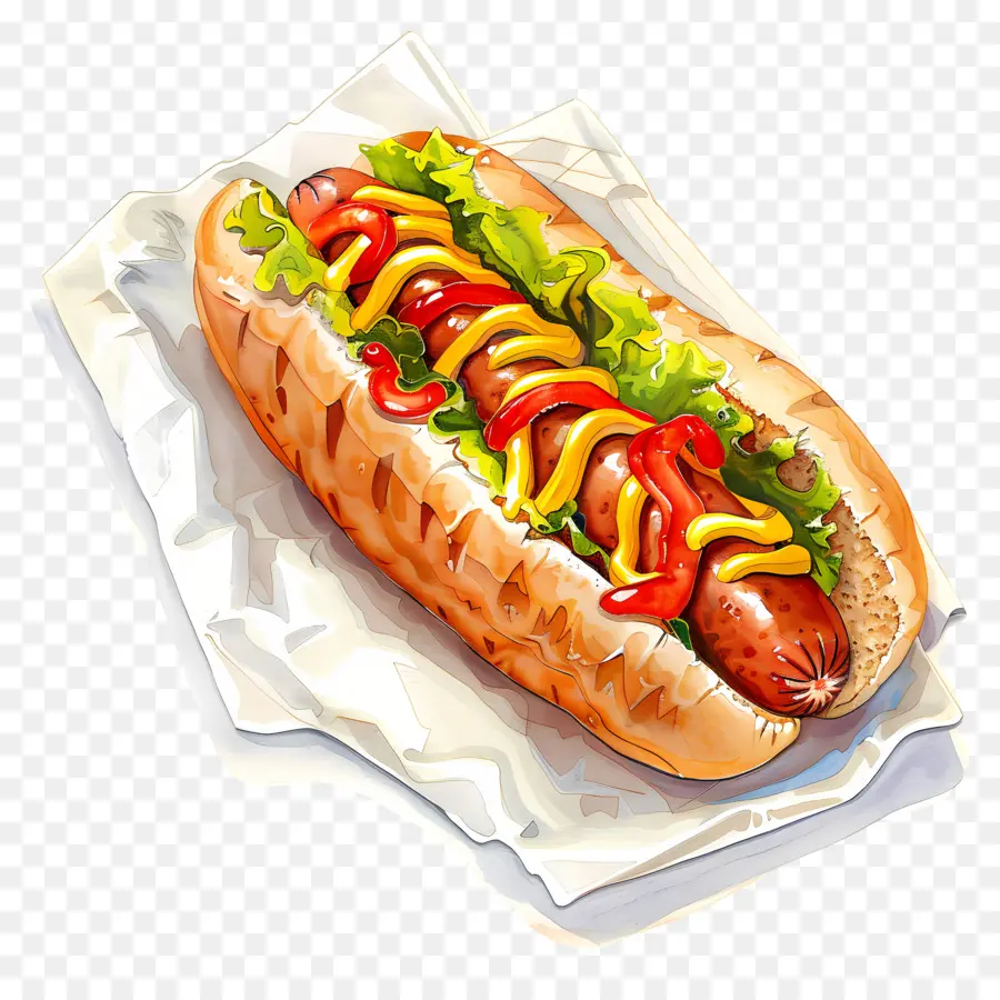 Hot Dog，Camilan PNG