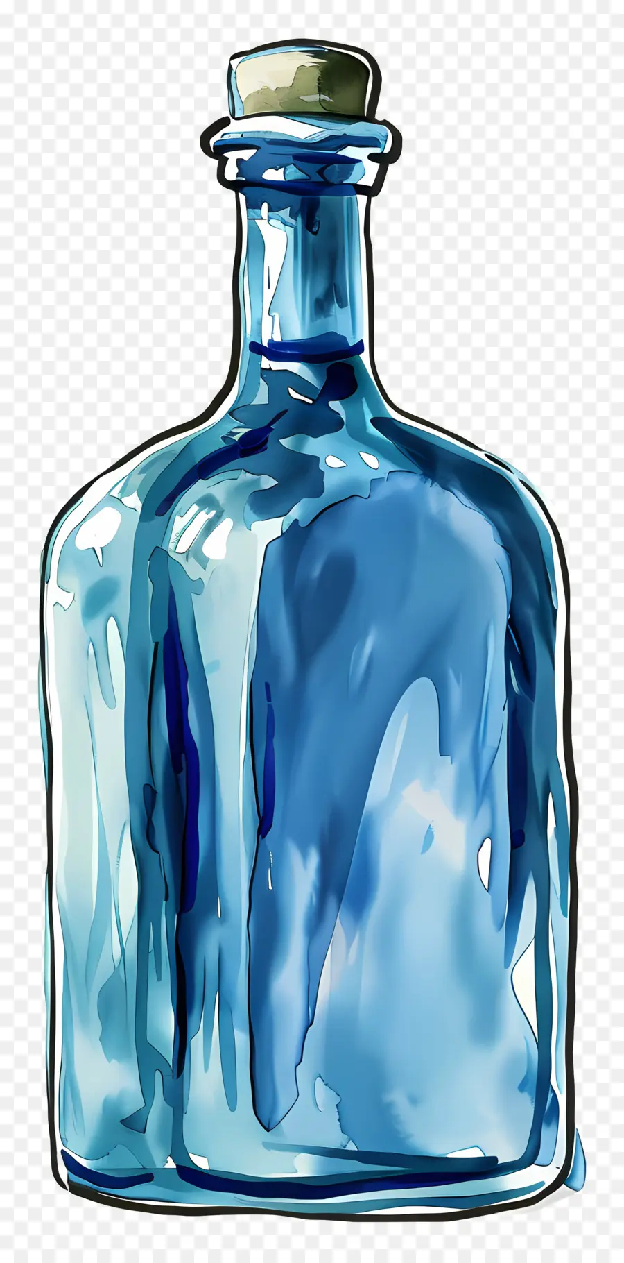 Botol，Botol Biru PNG