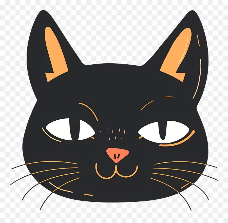 Kepala Kucing，Kucing Hitam PNG