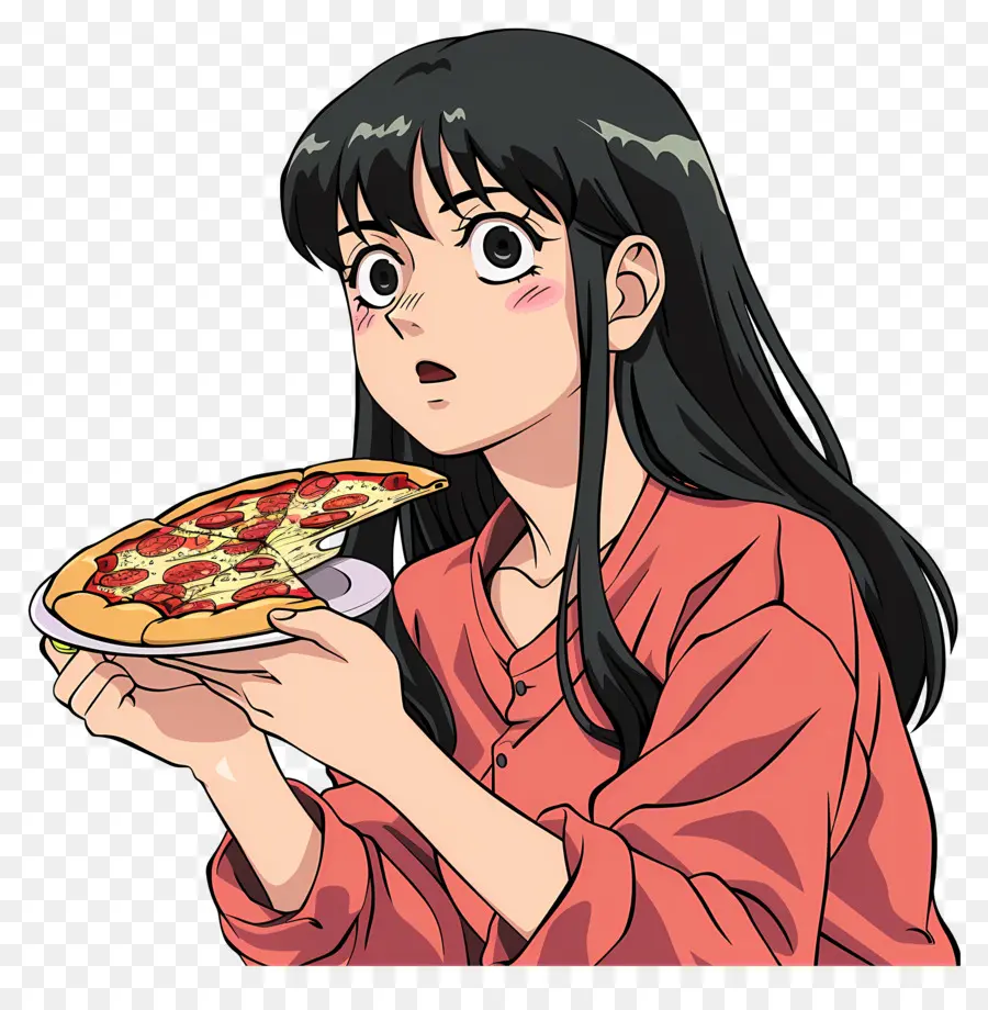 Pizza，Gadis Dengan Pizza PNG