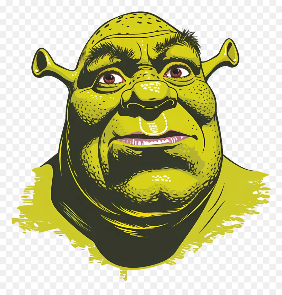 Kepala Shrek，Raksasa Hijau PNG