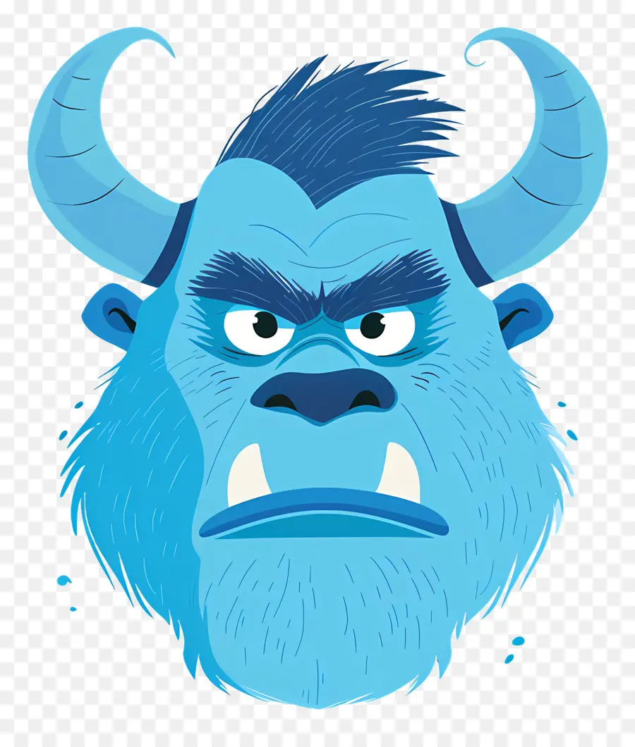 Kepala Sulley，Monster Biru PNG