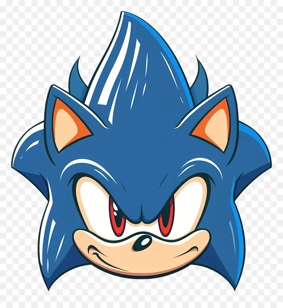 Sonic Kepala，Karakter Kartun Biru PNG