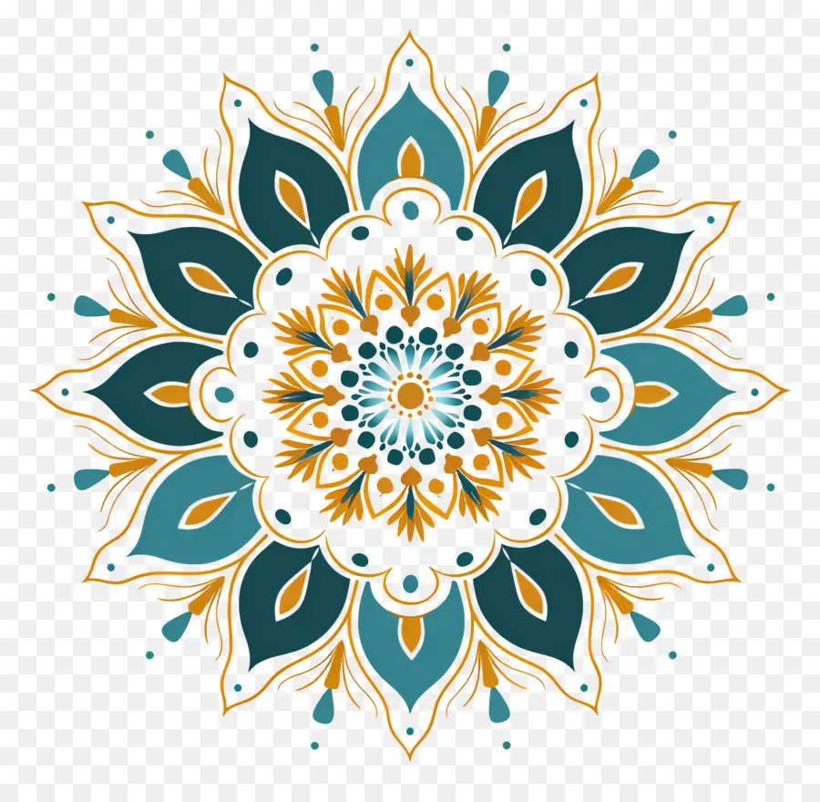 Mandala Mewah，Mandala Berwarna Warni PNG