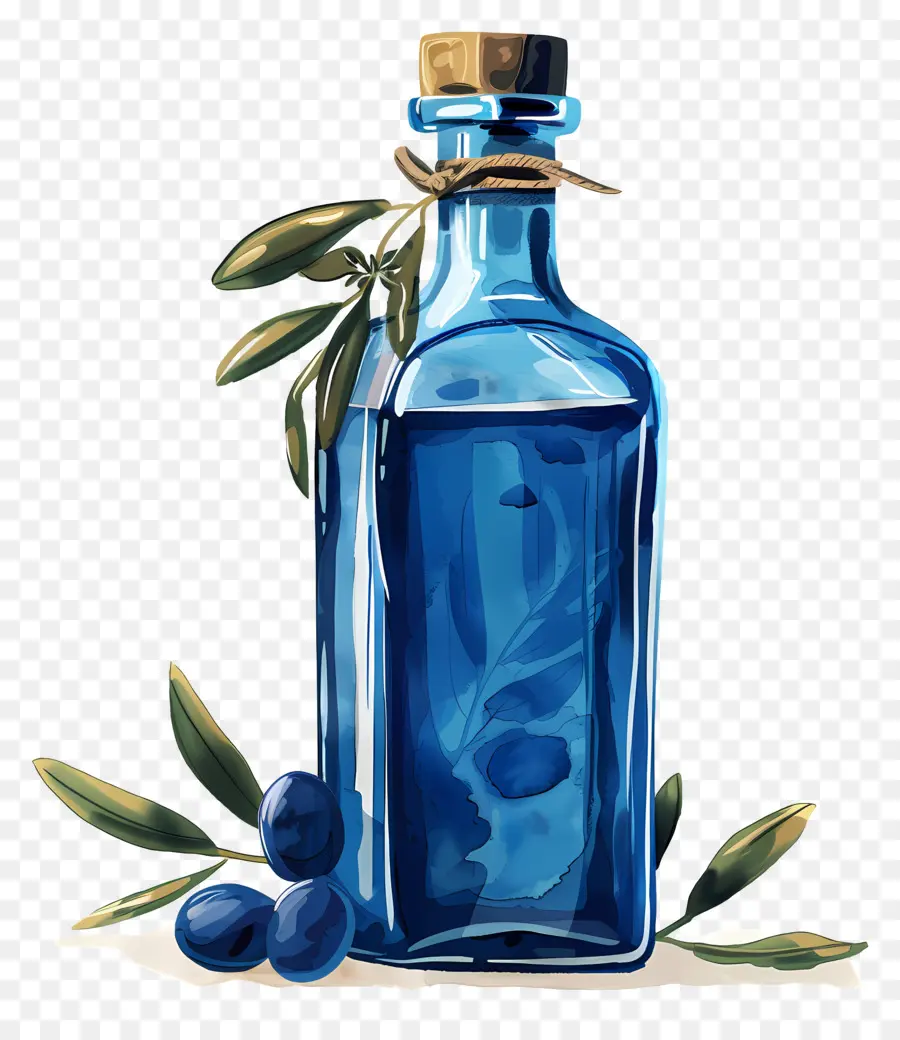 Botol Minyak Zaitun，Botol Biru PNG