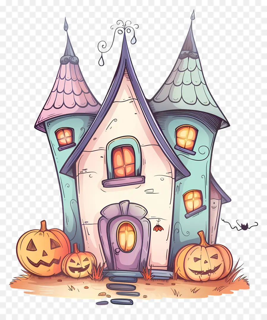 Rumah Halloween，Rumah Berhantu PNG