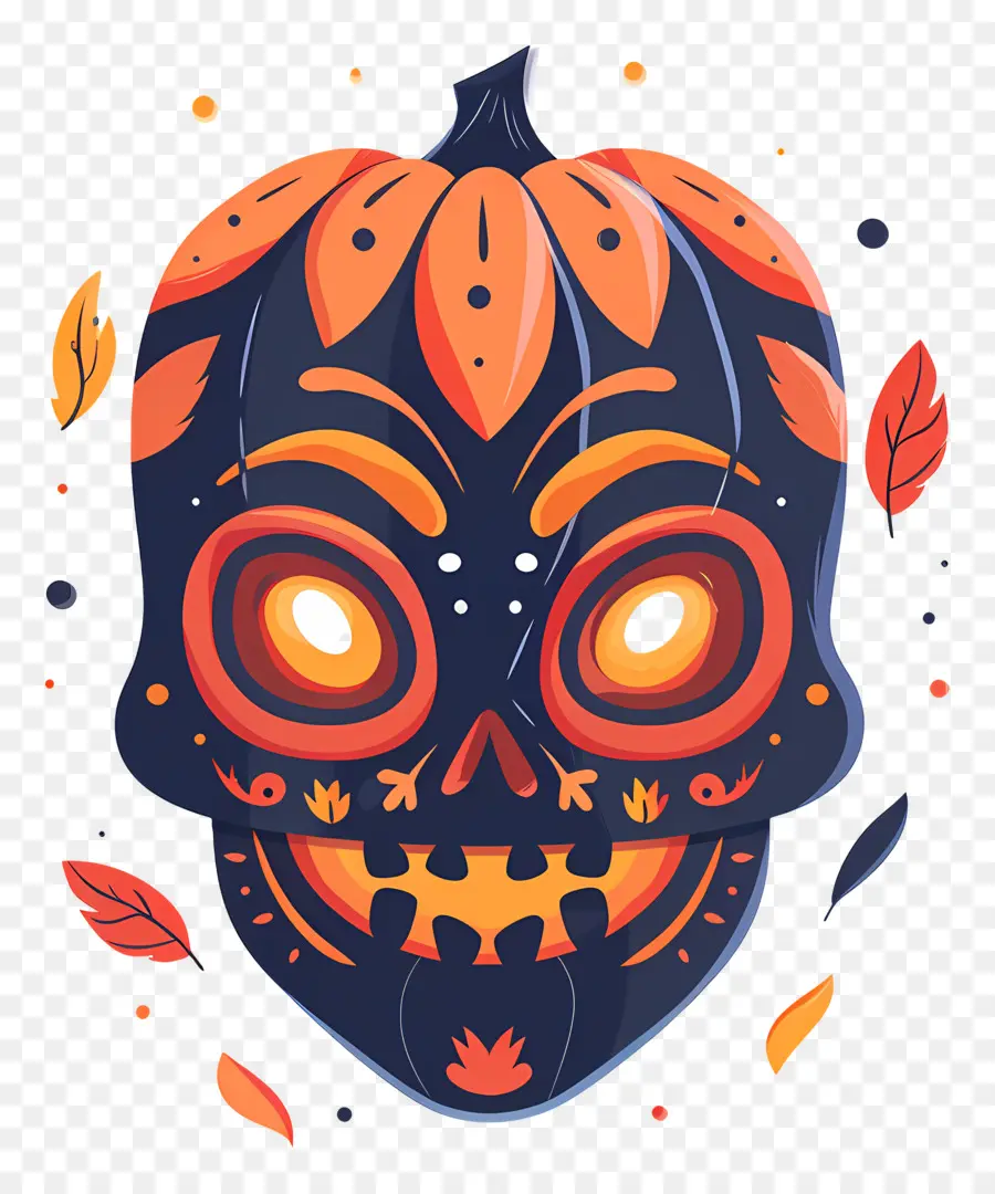 Topeng Halloween，Tengkorak Labu PNG