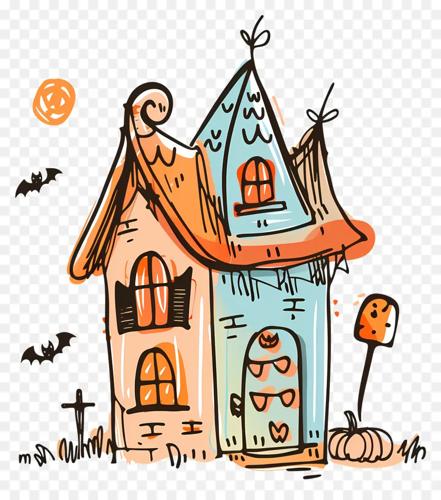 Rumah Halloween，Rumah Berhantu PNG