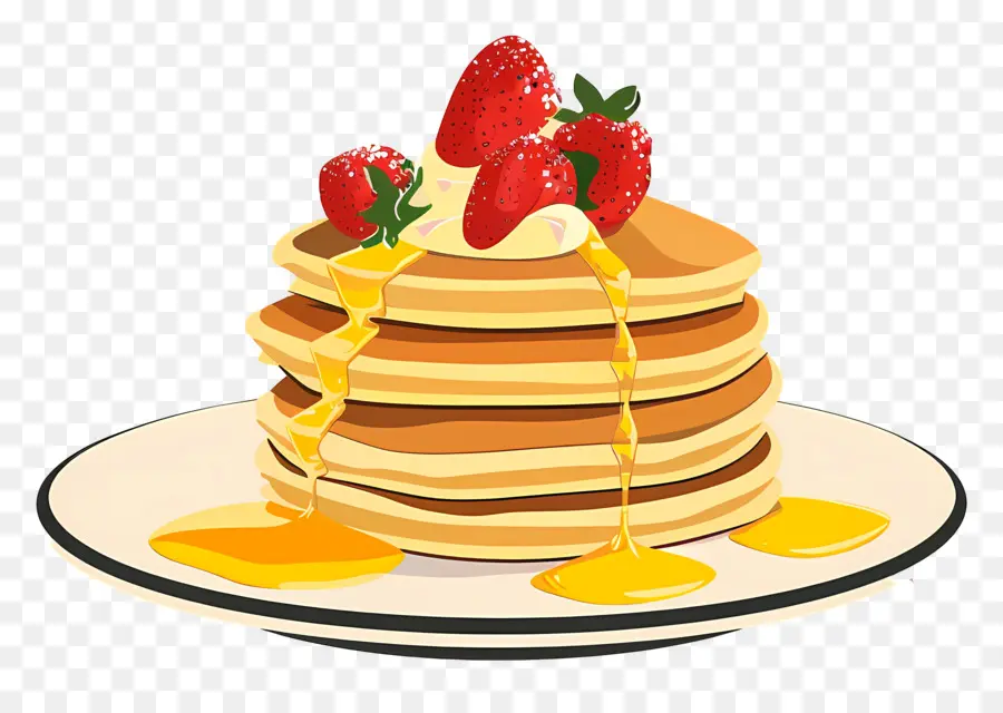 Tumpukan Pancake，Pancake Dengan Berry PNG