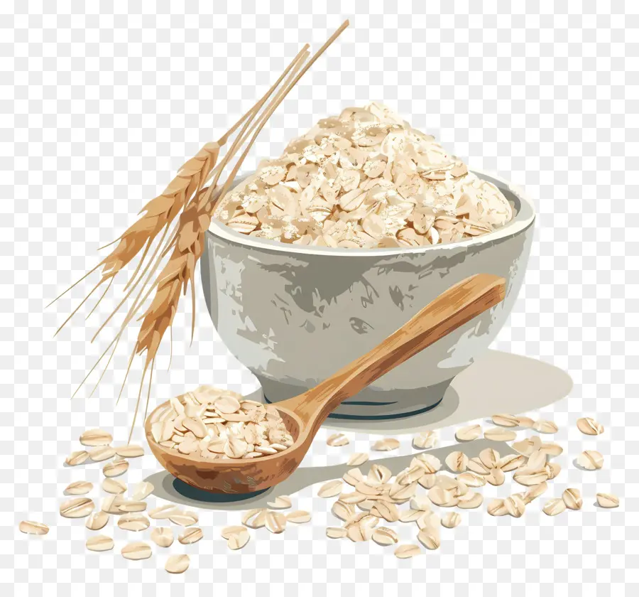 Havermut，Semangkuk Oatmeal PNG