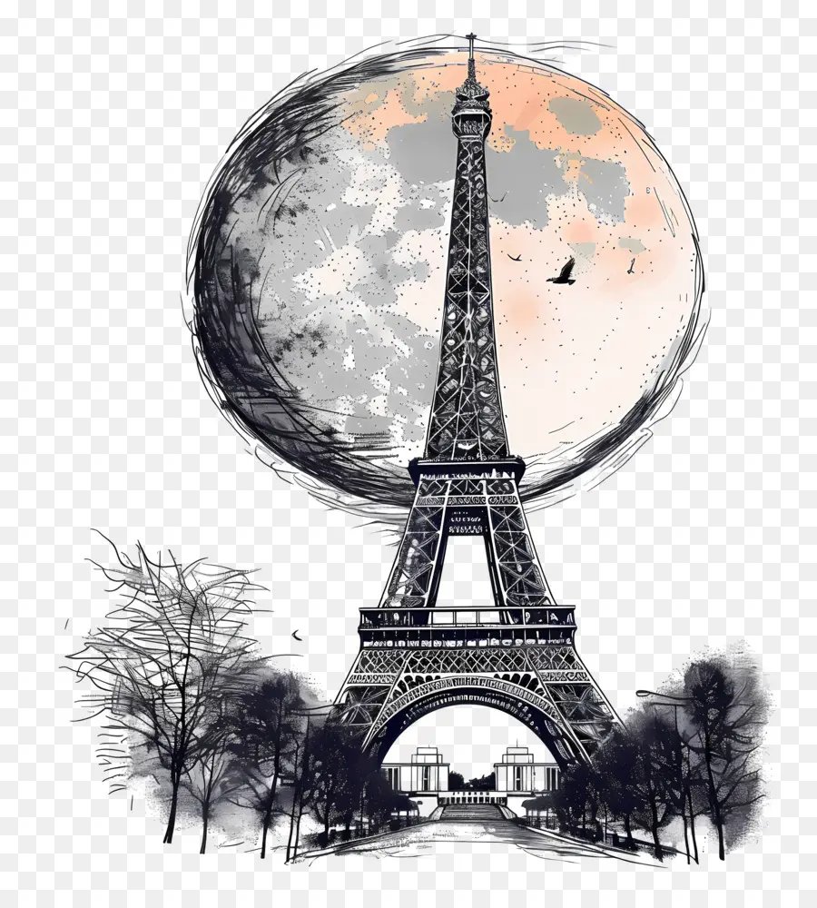 Menara Eiffel，Paris PNG