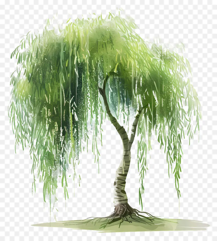 Pohon Willow，Menangis Pohon Willow PNG