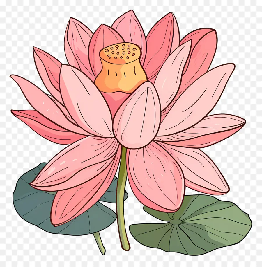 Bunga Teratai，Pink Lotus PNG