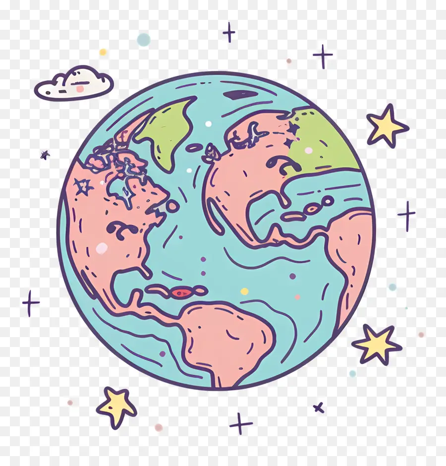 Doodle Earth，Bumi PNG