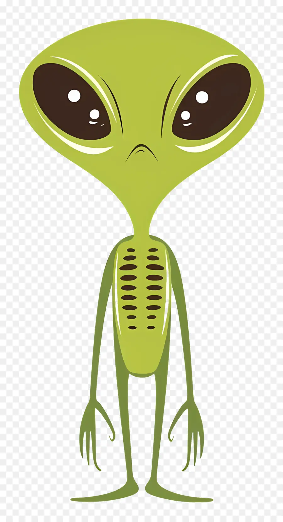 Kartun Asing，Alien Hijau PNG