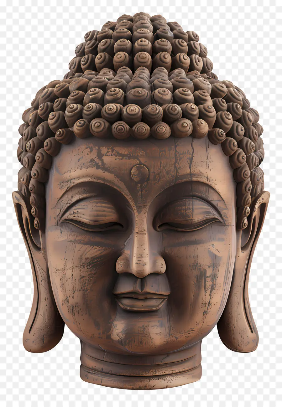 Kepala Buddha，Patung Buddha PNG