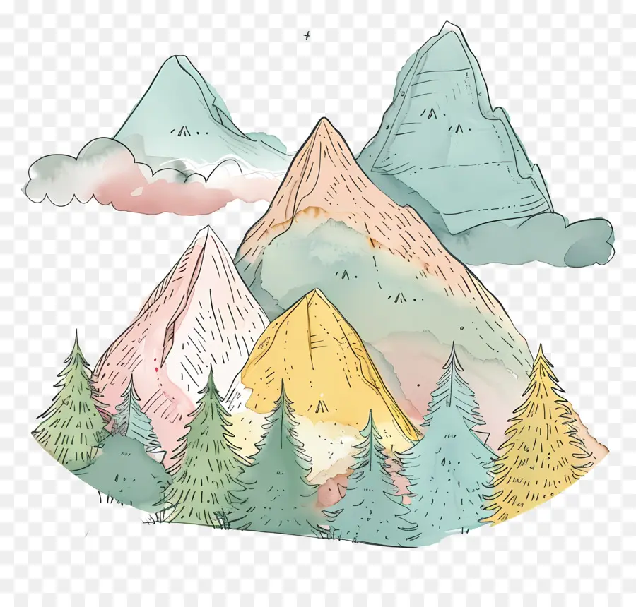 Gunung Doodle，Gunung PNG