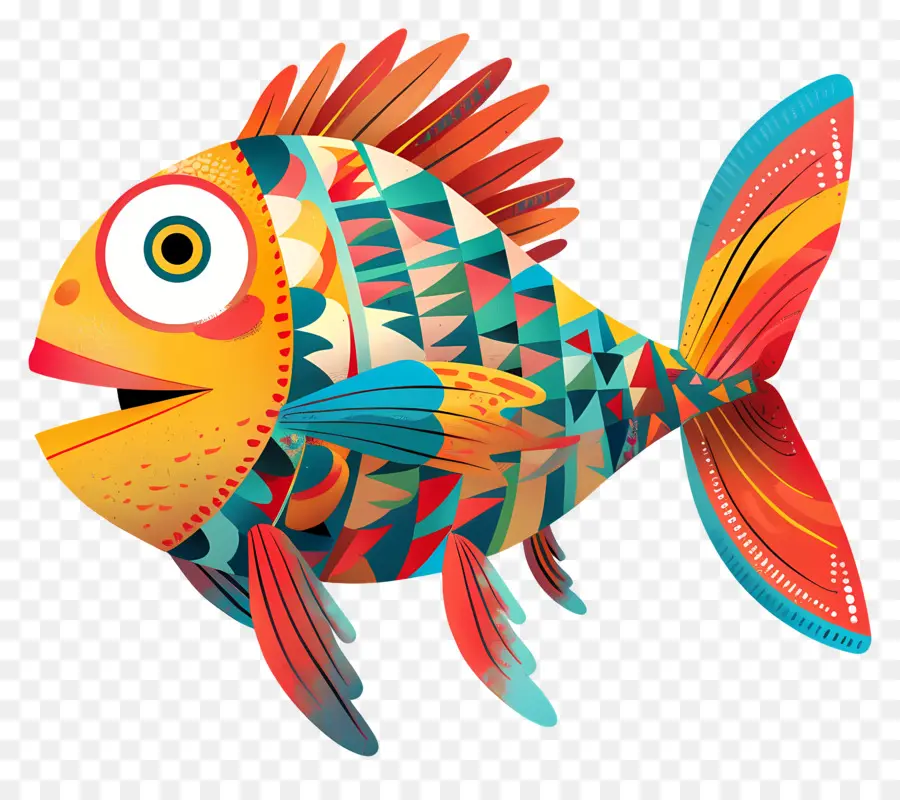 Kartun Ikan，Ikan Warna Warni PNG