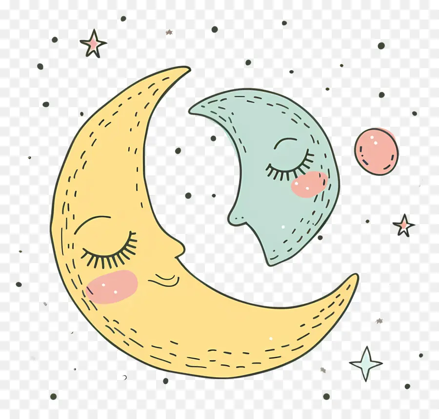 Bulan Doodle，Bulan PNG