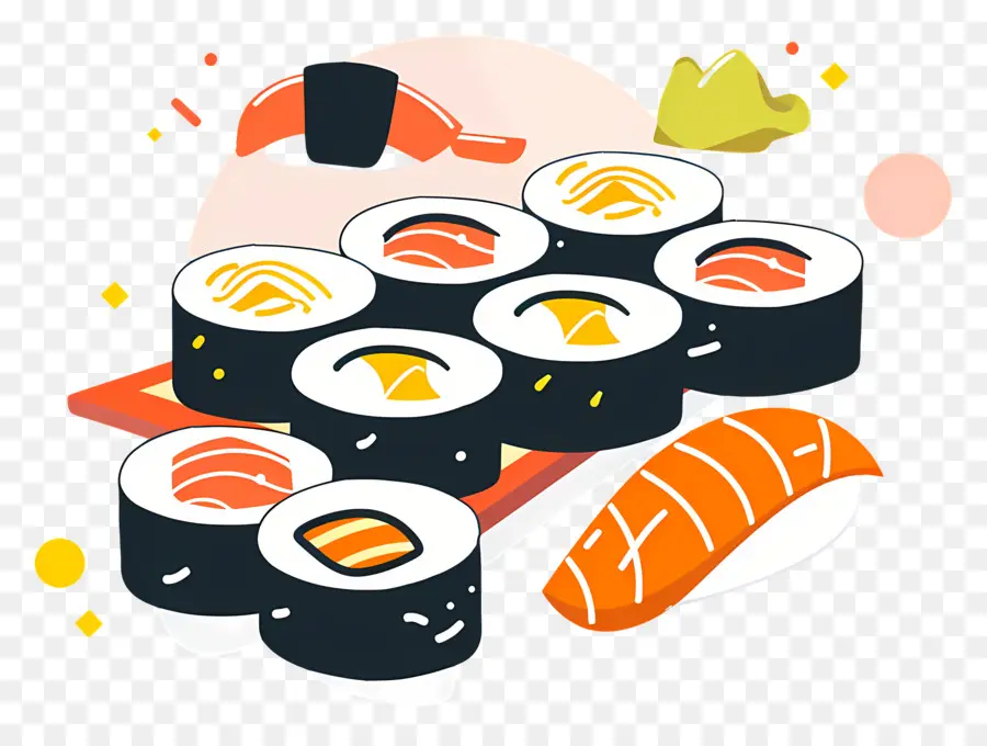 Sushi，Sushi Piring PNG