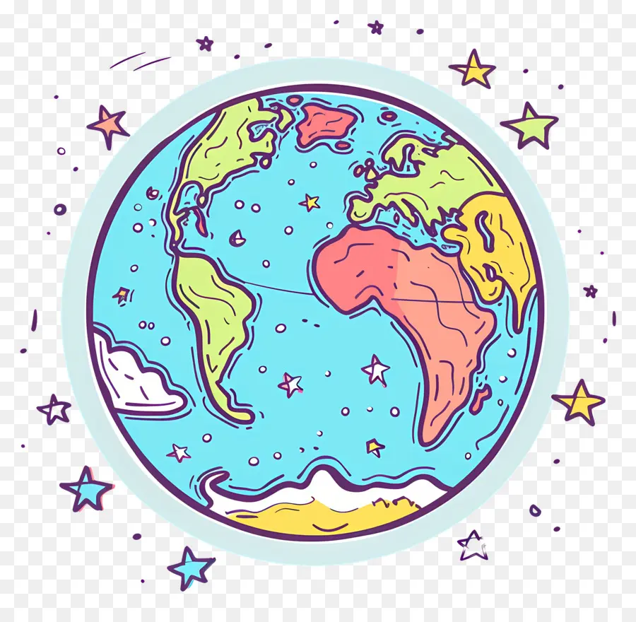 Doodle Earth，Bumi PNG