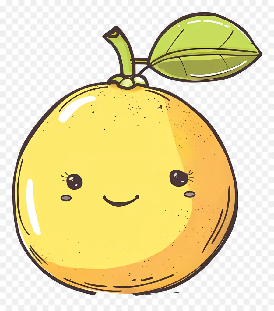 Doodle Lemon，Lucu Oranye PNG