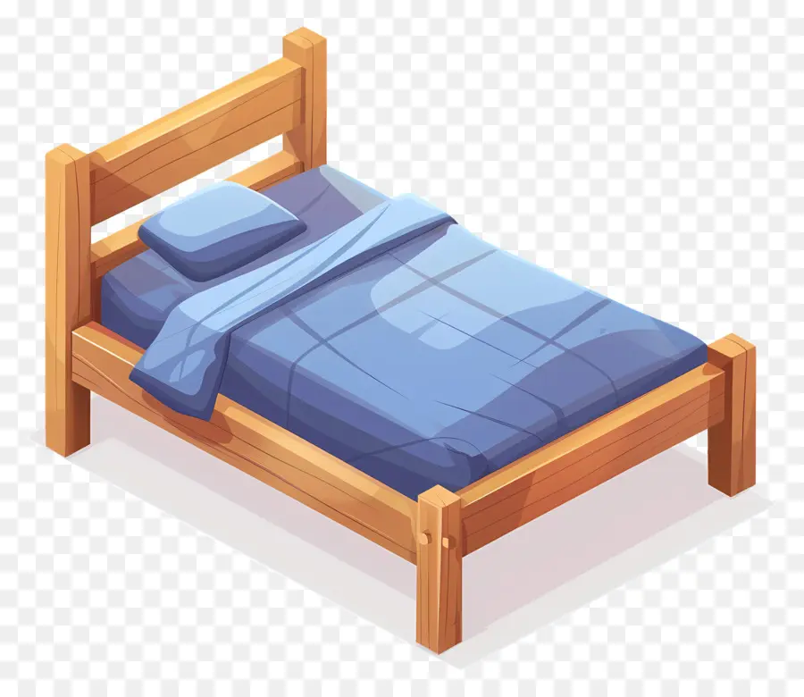 Kartun Tidur，Tempat Tidur Kayu PNG