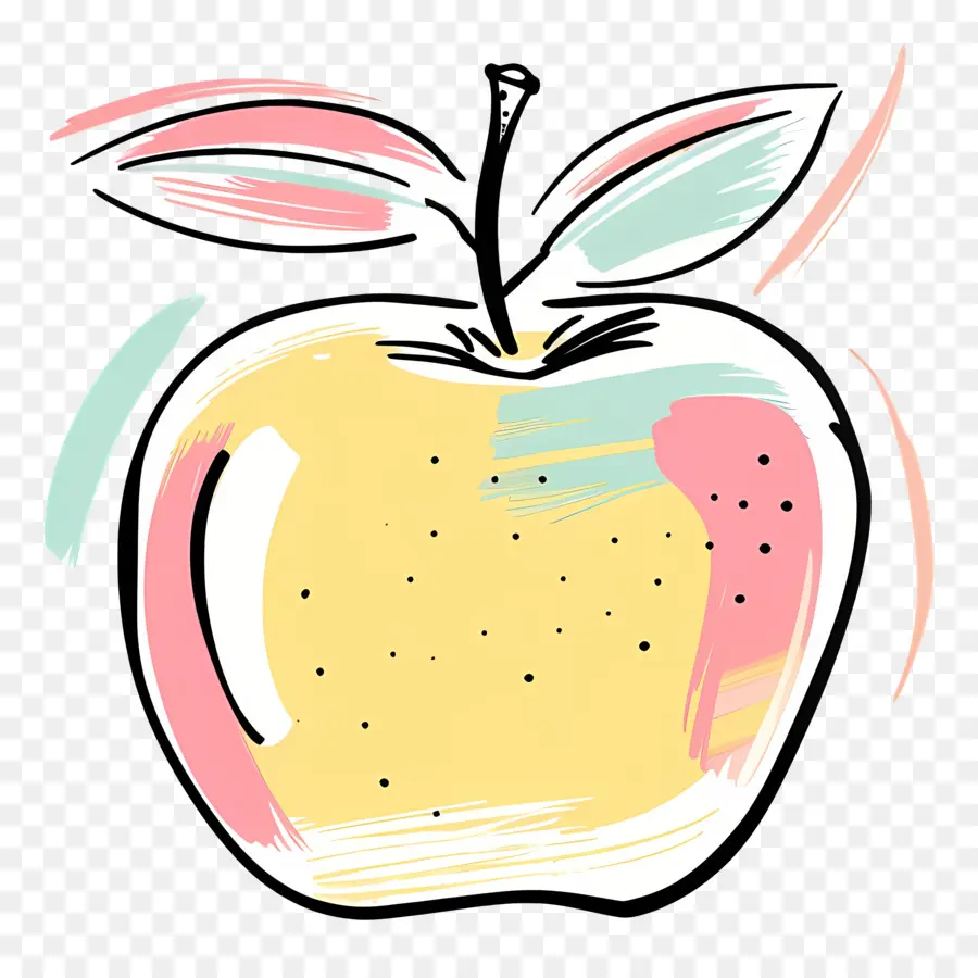 Doodle Apple，Apple PNG