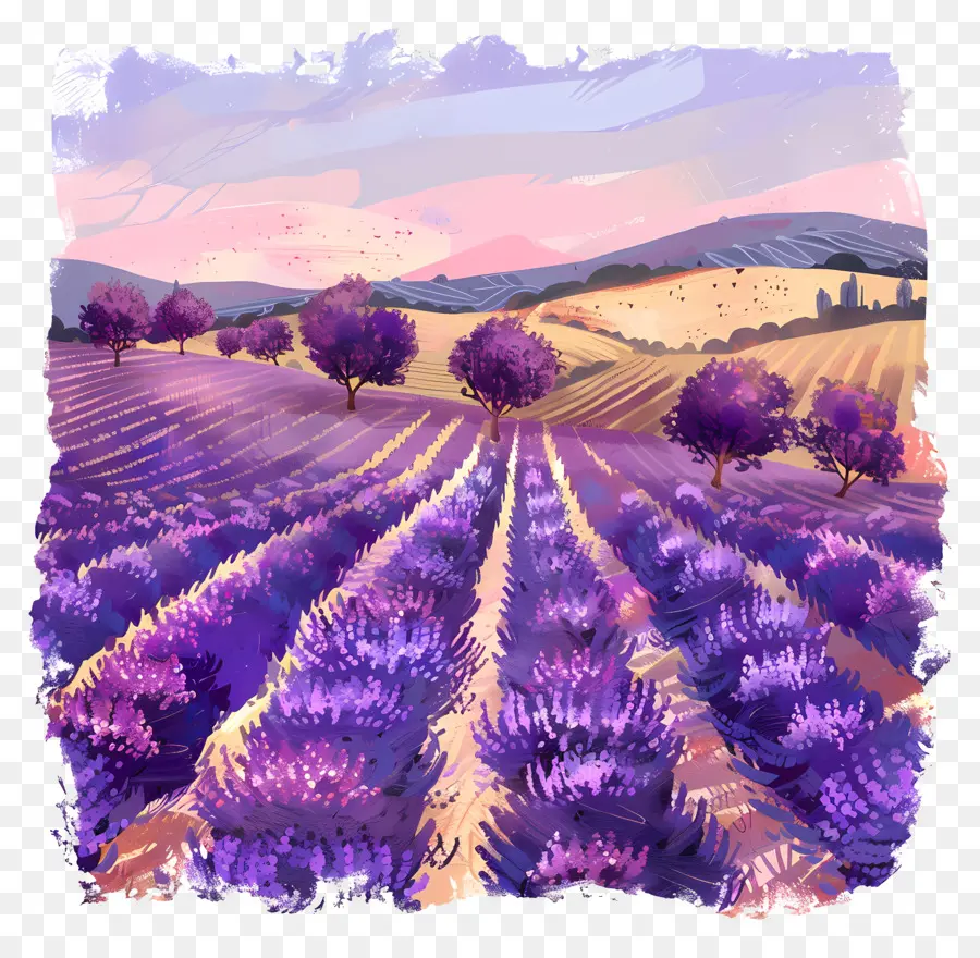 Bidang Lavender，Lavender PNG