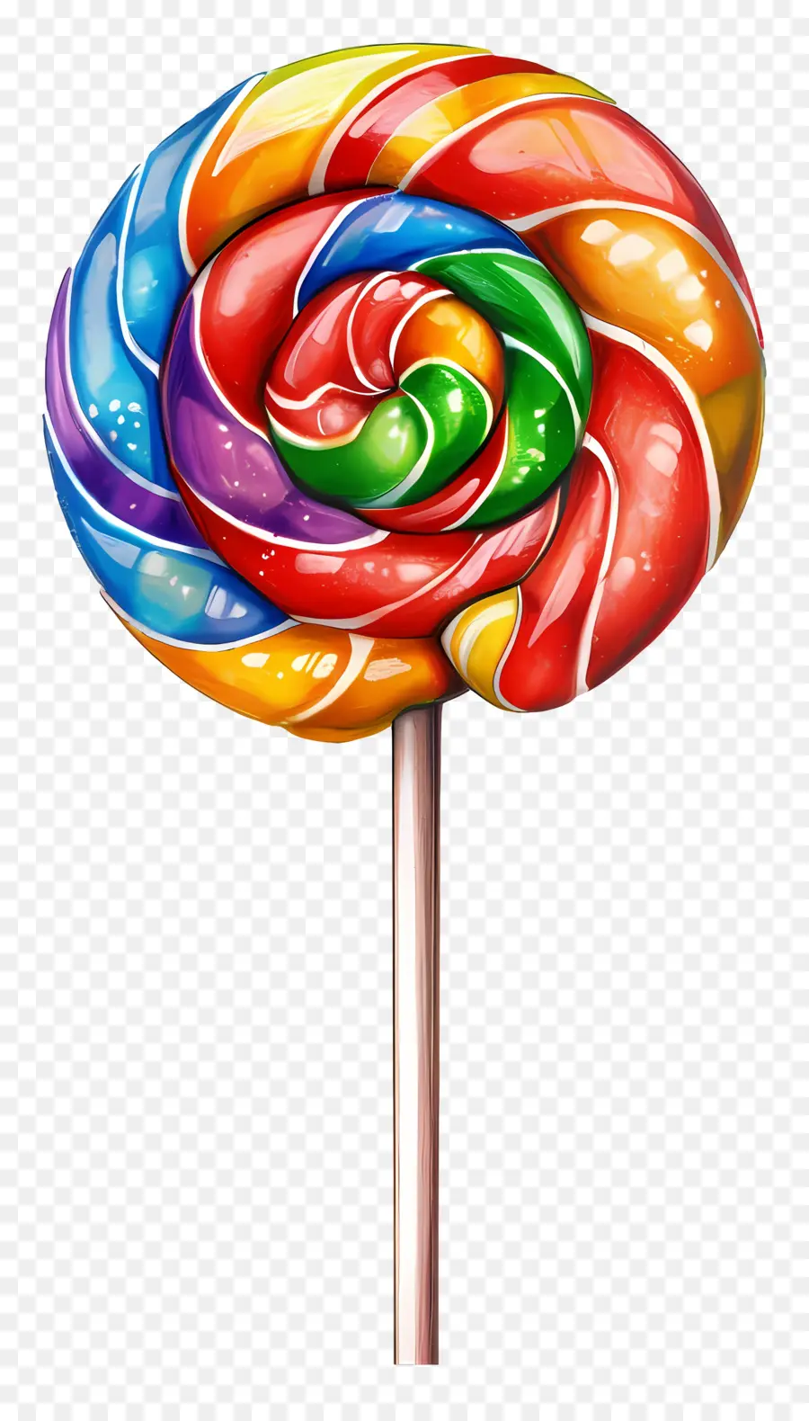 Permen，Warna Warni Lollipop PNG