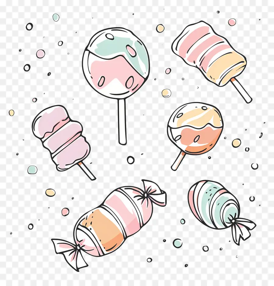 Doodle Candy，Lolipop PNG