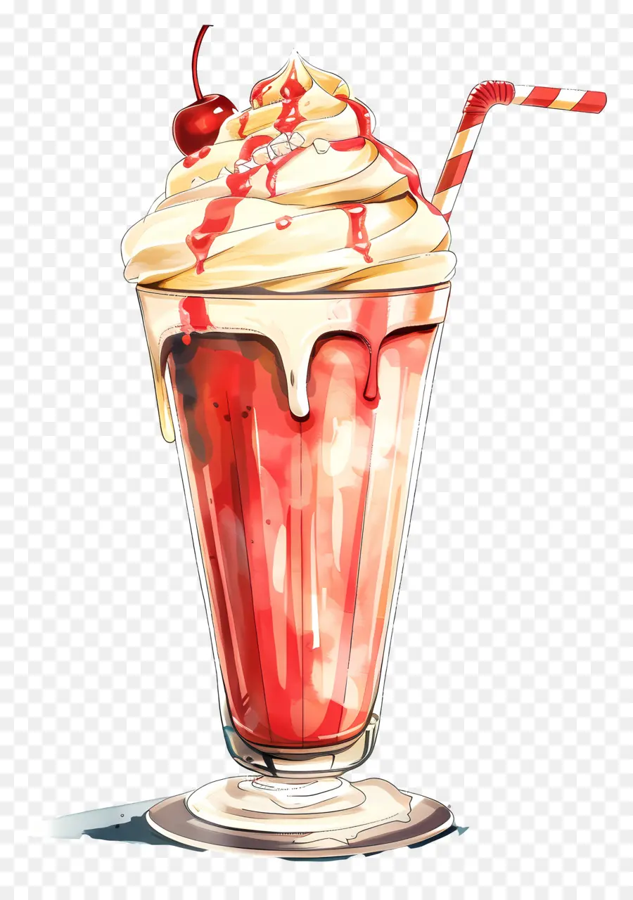 Piala Milkshake，Stroberi Milkshake PNG