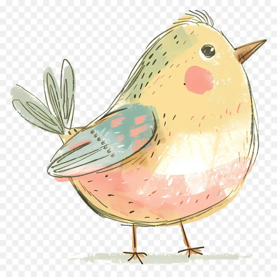 Burung Doodle，Ilustrasi Burung PNG