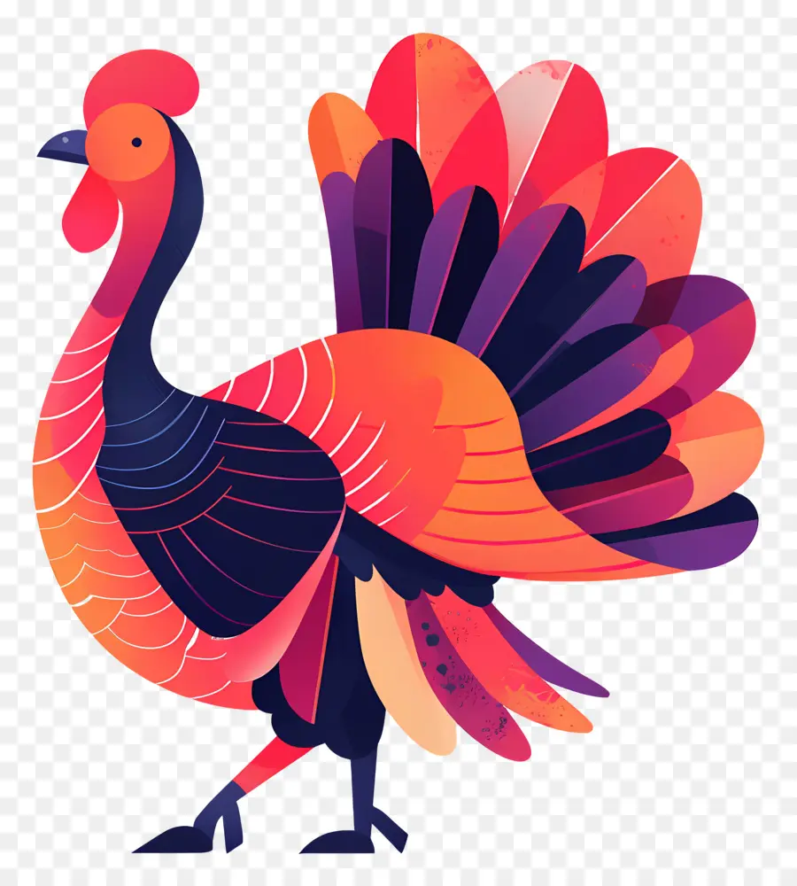 Thanksgiving Turki，Kalkun Berwarna  Warni PNG